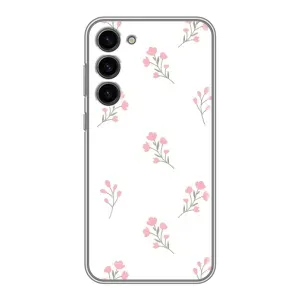 Чехол с розовым рисунком для Samsung Galaxy S23 Plus (Розовые цветы)