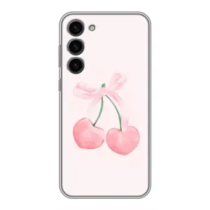 Чехол с розовым рисунком для Samsung Galaxy S23 Plus (Розовые вишни)