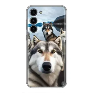 Чехол с Хаски для Samsung Galaxy S23 Plus - (AlphaPrint) (Селфи ХАски)
