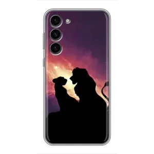 Чехол с принтом «Силуэт Симба и Налу» для Samsung Galaxy S23 Plus