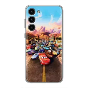 Силиконовый чехол Маквин для Samsung Galaxy S23 Plus (Тачки на трассе)