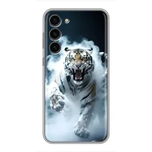 Чохол з картинкою 'Хижаки' для Samsung Galaxy S23 Plus (Білий тигр у диму)