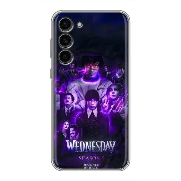 Чохол з принтом «Фіолетова магія Венздей» для Samsung Galaxy S23 Plus