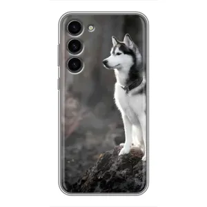 Чехол с Хаски для Samsung Galaxy S23 Plus - (AlphaPrint) (Верный пес)