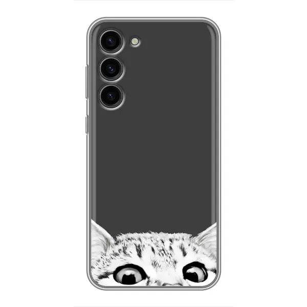 Чехол с принтом «Выглядывает кот» для Samsung Galaxy S23 Plus Чехол с принтом «Выглядывает кот» для Samsung Galaxy S23 Plus