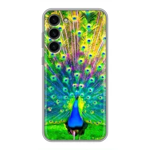 Чехол с птицами на Samsung Galaxy S23 Plus (VPrint) (Яркий Павлин)