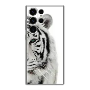 Чехлы с картинками животных Samsung Galaxy S23 Ultra (Белый Тигр)