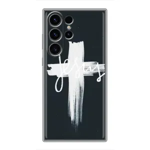 Чехол для Samsung Galaxy S23 Ultra (AlphaPrint) - (Христианские) (Иисус)