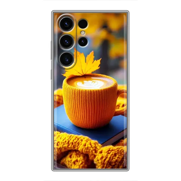 Чехол с принтом «Кофе на желтом пледе» для Samsung Galaxy S23 Ultra