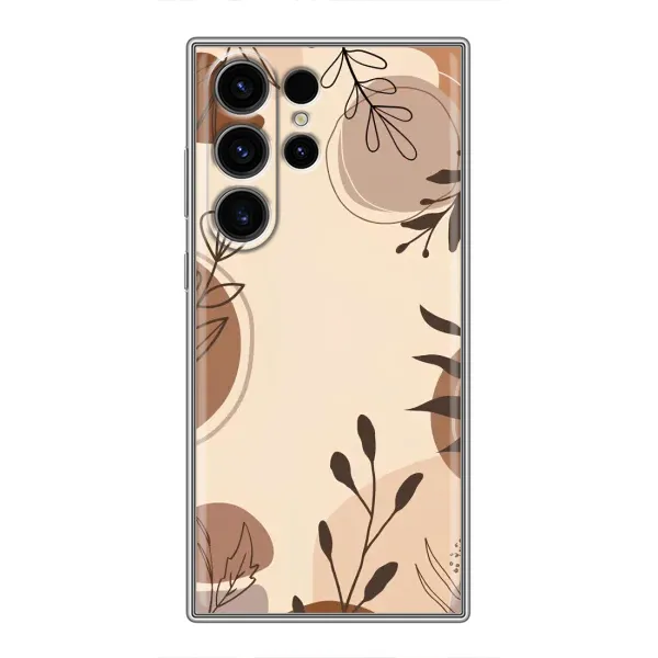 Чехол с принтом «Коричневые цветы» для Samsung Galaxy S23 Ultra Чехол с принтом «Коричневые цветы» для Samsung Galaxy S23 Ultra