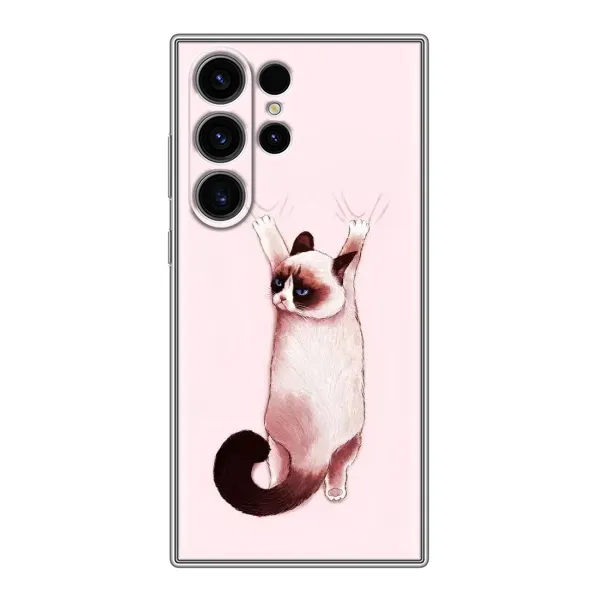 Чехол с принтом «Котик падает» для Samsung Galaxy S23 Ultra