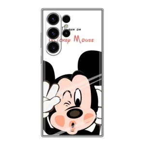 Эксклюзивный чехол для Samsung Galaxy S23 Ultra (AlphaPrint - Мультяшные) (Маус Микки)