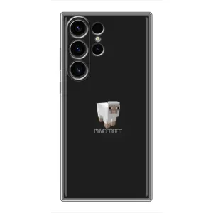 Чехол Майнкрафт на Samsung Galaxy S23 Ultra (AlphaPrint) Minecraft (Овечка Майнкрафт)