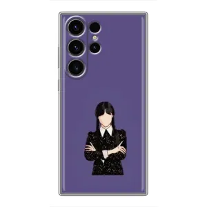 Чохли Венсдей на Samsung Galaxy S23 Ultra Уенсдей (AlphaPrint) (Венздей у чорному)