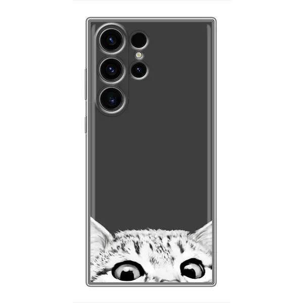 Чехол с принтом «Выглядывает кот» для Samsung Galaxy S23 Ultra