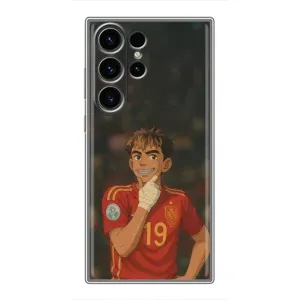 Чехол с футболистом Ламин Ямаль Samsung Galaxy S23 Ultra (Ямаль аниме)