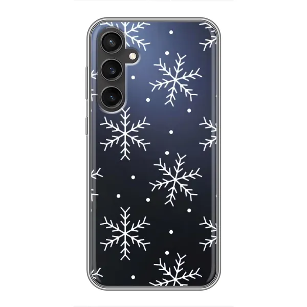 Чехол с принтом «Белые снежинки» для Samsung Galaxy S23