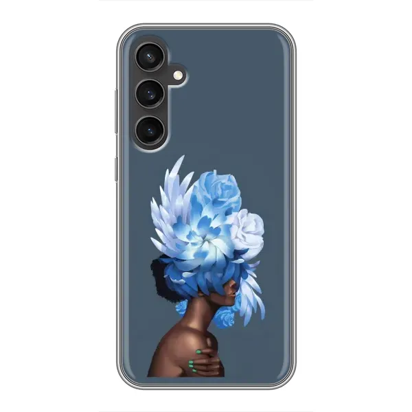 Чехол с принтом «Цветы на голове» для Samsung Galaxy S23