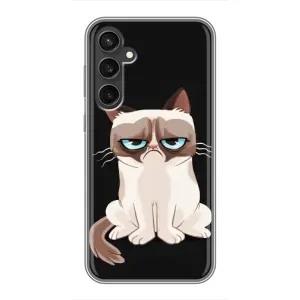 Чехол с принтом для Samsung Galaxy S23 (AlphaPrint) Модные коты (Грустный кот)