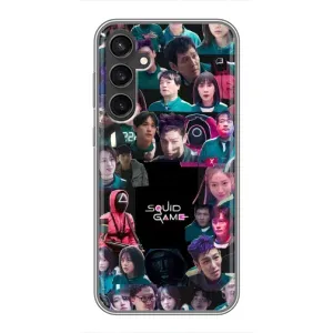 Чехол Гра в кальмара для Samsung Galaxy S23 (Коллаж Игра кальмара)