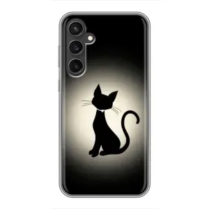 Чехол с принтом для Samsung Galaxy S23 (AlphaPrint) Модные коты (Силуэт котика)