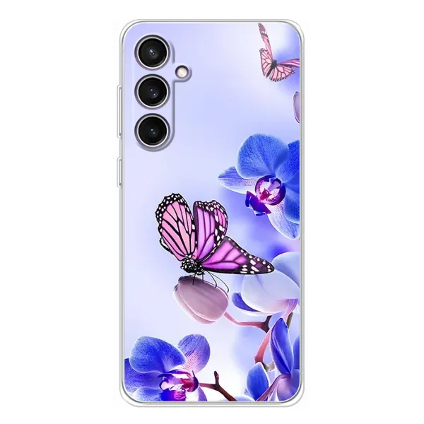 Чехол с принтом «Бабочка на цветочке» для Samsung Galaxy S24 FE