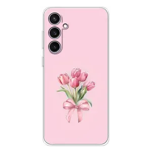 Чехол с розовым рисунком для Samsung Galaxy S24 FE (Букет цветов)