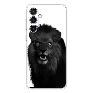 Чехлы с картинками животных Samsung Galaxy S24 FE (Черный ЛЕВ)