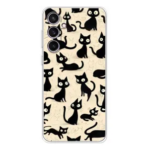 Чехол с рисунком кот на Samsung Galaxy S24 FE