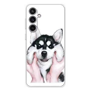 Чехлы с собаками для Samsung Galaxy S24 FE (VPrint) (Довольный Хаски)