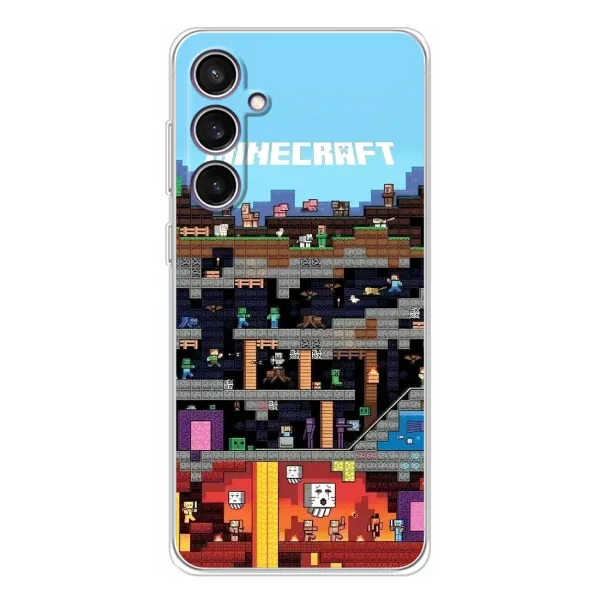 Чехол с принтом «фон Minecraft» для Samsung Galaxy S24 FE Чехол с принтом «фон Minecraft» для Samsung Galaxy S24 FE