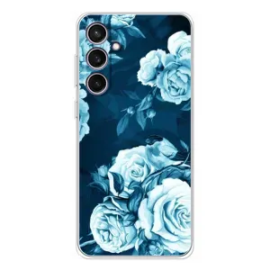Чехлы (ART) Цветы на Samsung Galaxy S24 FE (VPrint) (Голубые Бутоны)