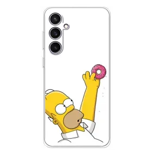 Чjхол з Сімпсонами для Samsung Galaxy S24 FE (VPrint) (Гомер з пончиком)