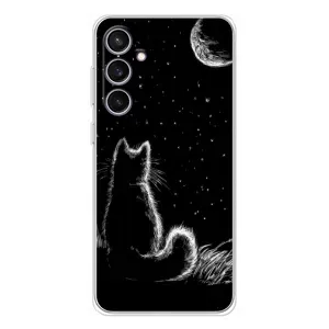 Чехол с принтом для Samsung Galaxy S24 FE (AlphaPrint) Модные коты