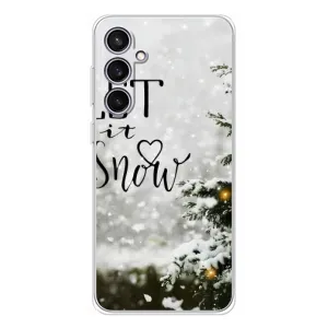 Новогодние, Праздничные Чехлы для Samsung Galaxy S24 FE - 2024 год (Let it snow)