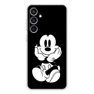 Міккі Маус чохол для Samsung Galaxy S24 FE (AlphaPrint - Мультяшні) (Маус на чорному)