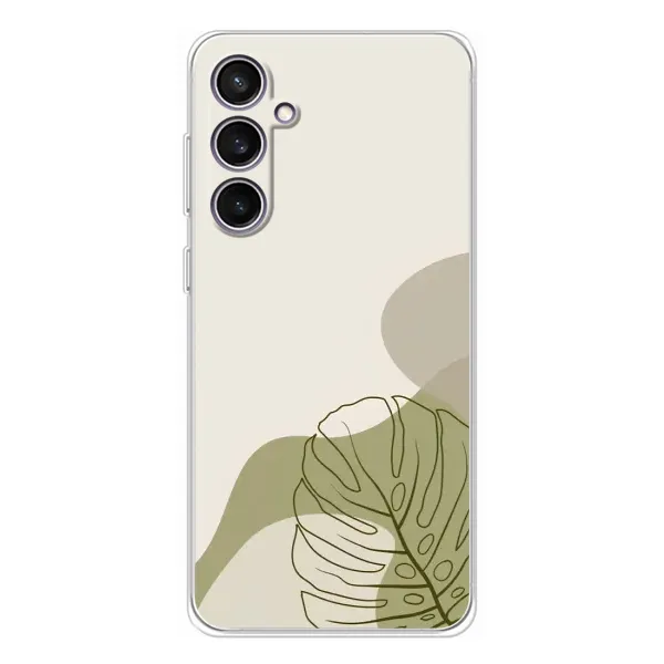 Чехол с принтом «Зеленая монстера дизайн» для Samsung Galaxy S24 FE
