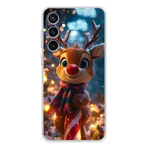 Чехол с принтом «Олень с шарфом» для Samsung Galaxy S24 FE
