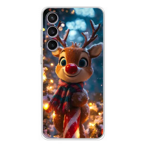 Чехол с принтом «Олень с шарфом» для Samsung Galaxy S24 FE
