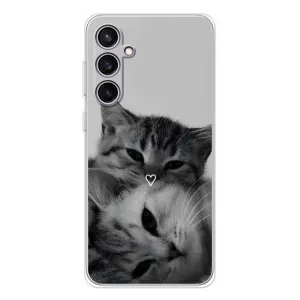 Чехол с рисунком кот на Samsung Galaxy S24 FE (Пара котов)