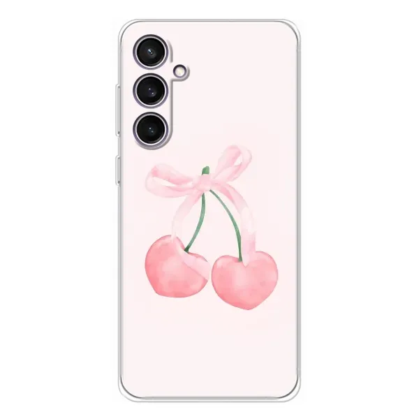 Чехол с принтом «Розовые вишни» для Samsung Galaxy S24 FE Чехол с принтом «Розовые вишни» для Samsung Galaxy S24 FE