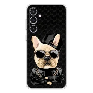 Чехлы с крутыми принтами для Samsung Galaxy S24 FE - (PREMIUMPrint) (Стильная собака)