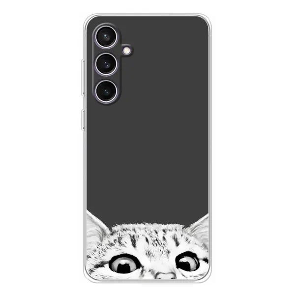 Чохол з принтом «Виглядає котик» для Samsung Galaxy S24 FE Чохол з принтом «Виглядає котик» для Samsung Galaxy S24 FE