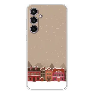 Новогодние, Праздничные Чехлы для Samsung Galaxy S24 FE - 2024 год (Зимний город)