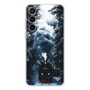 Новогодние, Праздничные Чехлы для Samsung Galaxy S24 FE - 2024 год (Зимний поезд)