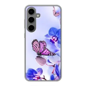 Чохли з квітами для Samsung Galaxy S24 Plus (VPrint) (Метелик на квітах)