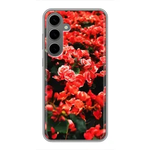 Чохли з квітами для Samsung Galaxy S24 Plus (VPrint) (Квіти червоні)