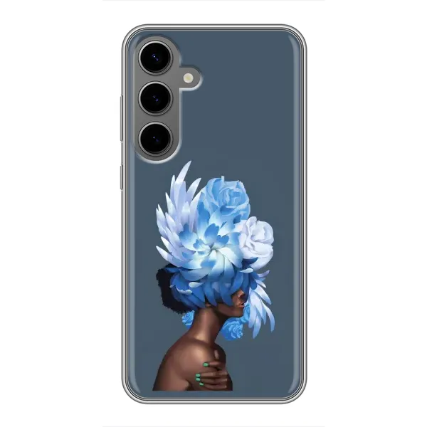 Чехол с принтом «Цветы на голове» для Samsung Galaxy S24 Plus
