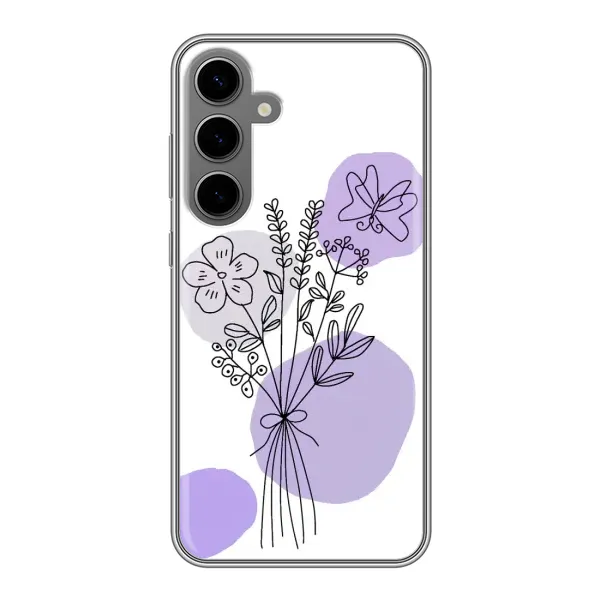 Чехол с принтом «Букет фиолетовая абстракция» для Samsung Galaxy S24 Plus