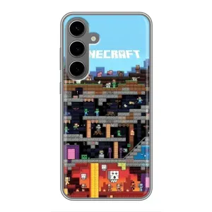 Чохол Майнкрафт на Samsung Galaxy S24 Plus (AlphaPrint) Minecraft (фон Minecraft)